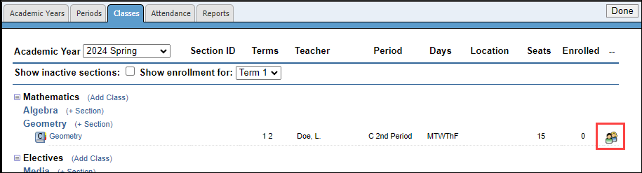 Manage Enrollment icon