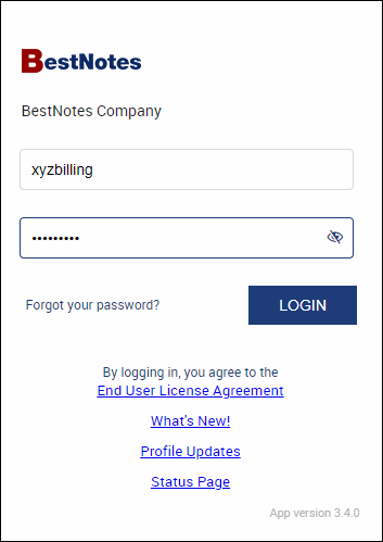 First login window
