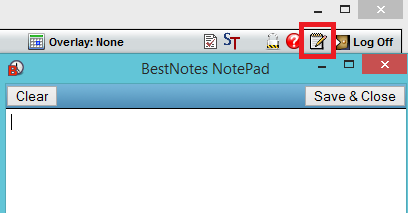 NotePad button on contact page