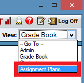 Screenshot showing how to navigate to Assignment Plan