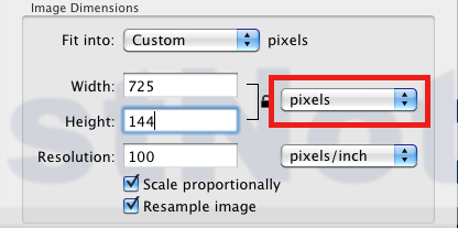 Screenshot of Preview Adjust Size dialog with dropdown for units showing pixels selected