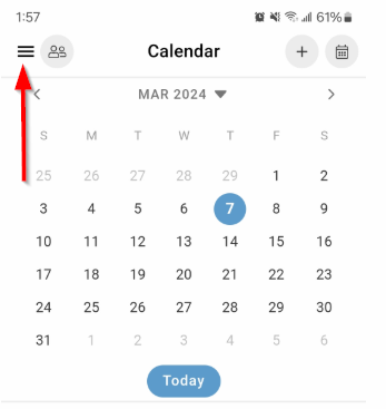 Mobile Q-Log screen showing messages
