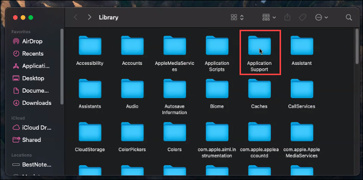 Application Support folder