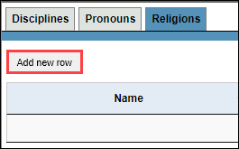 Add new row button