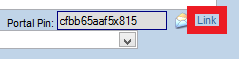 Screenshot showing options to link a client and check the Web Portal relationship.