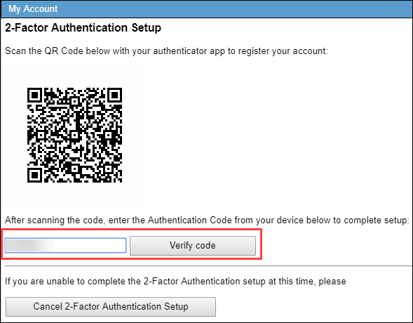 Screenshot of BestNotes asking for the authenticator code