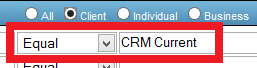 Filter Criteria section with Equal and Current selected