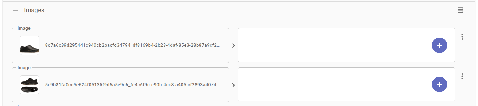 Images section where images can be translated