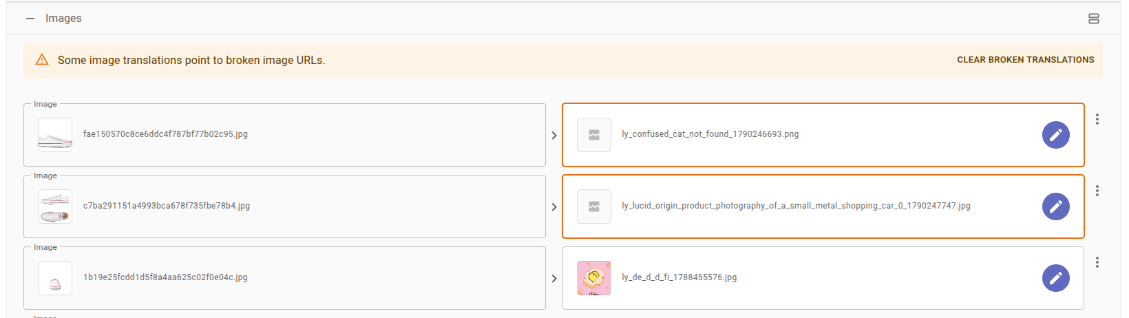 image section with an example of broken image translations