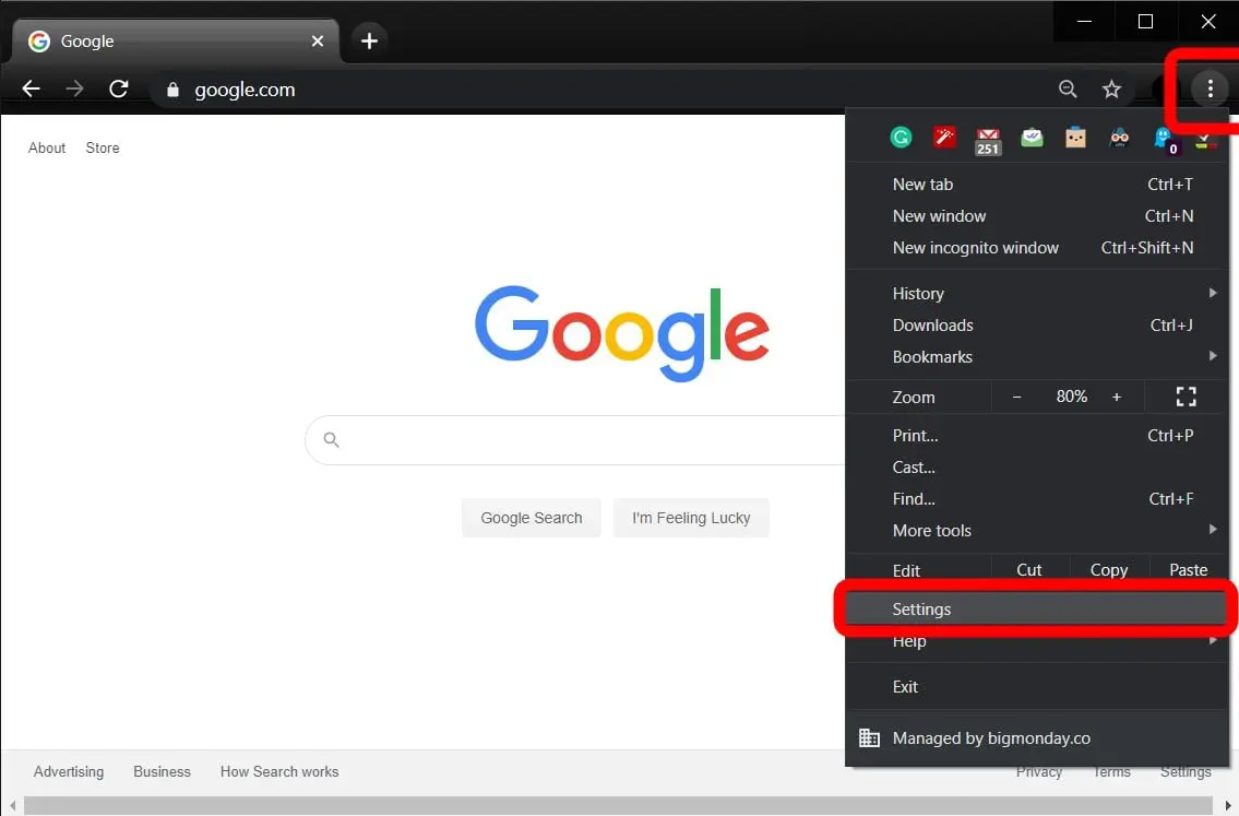 Google Chrome Settings 1