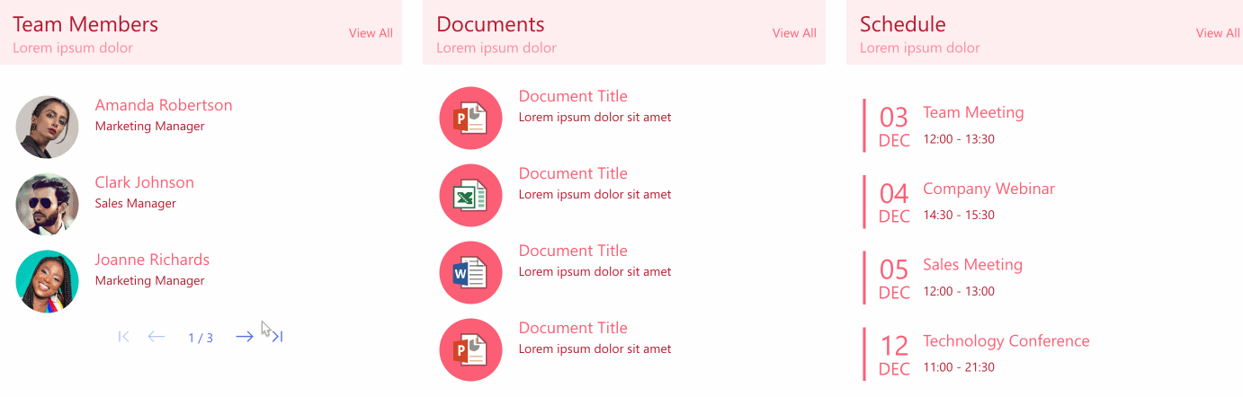 sample pagination