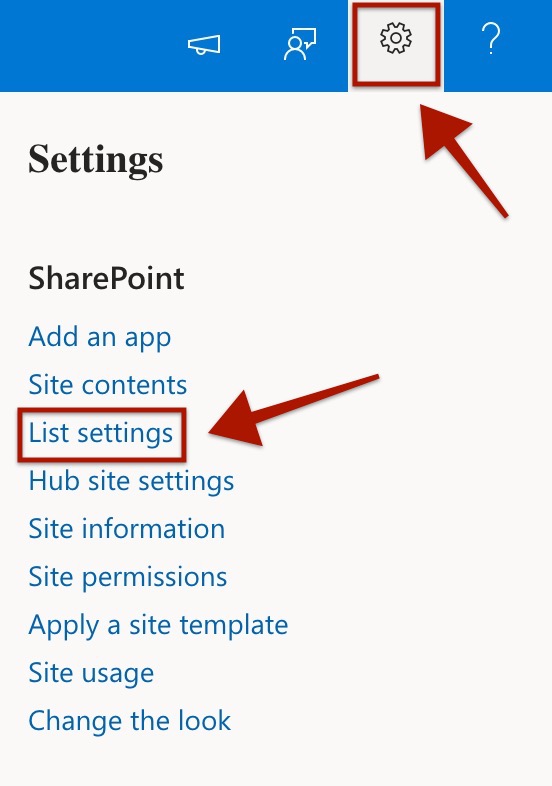 List Settings