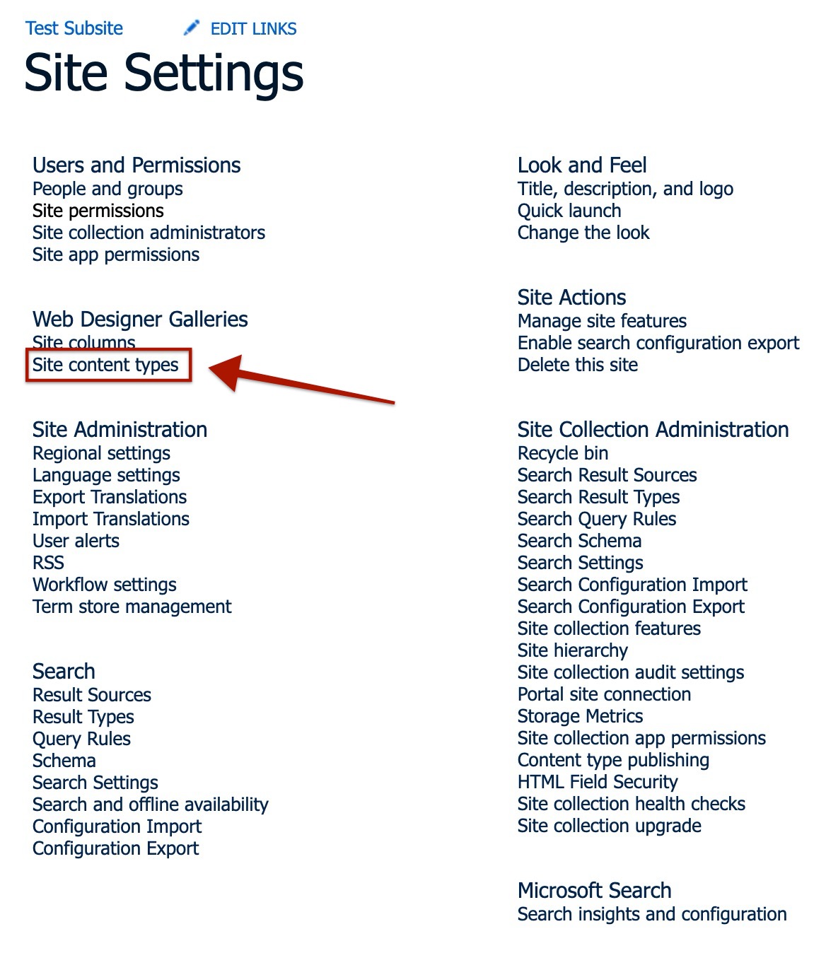Site Content Types