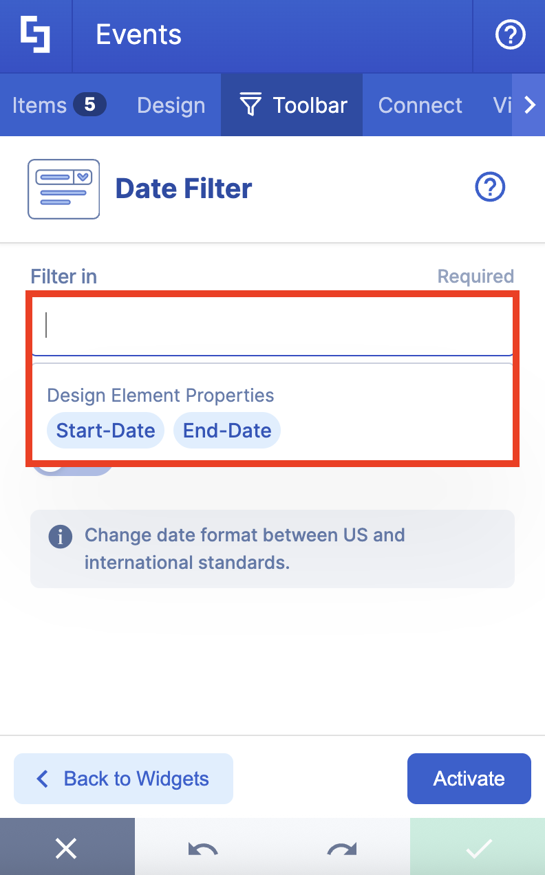 Design element property