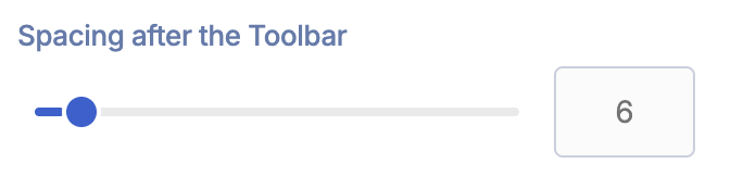 Soacing after the Toolbar