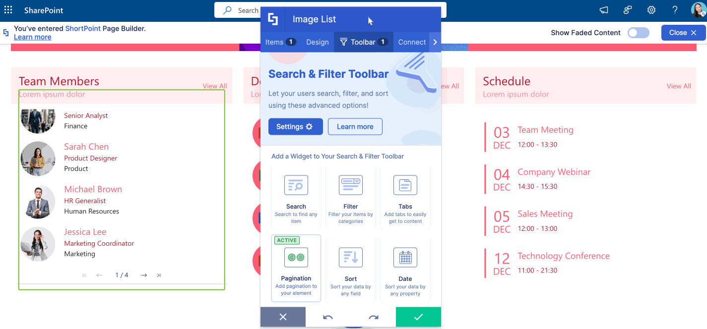 deactivate pagination