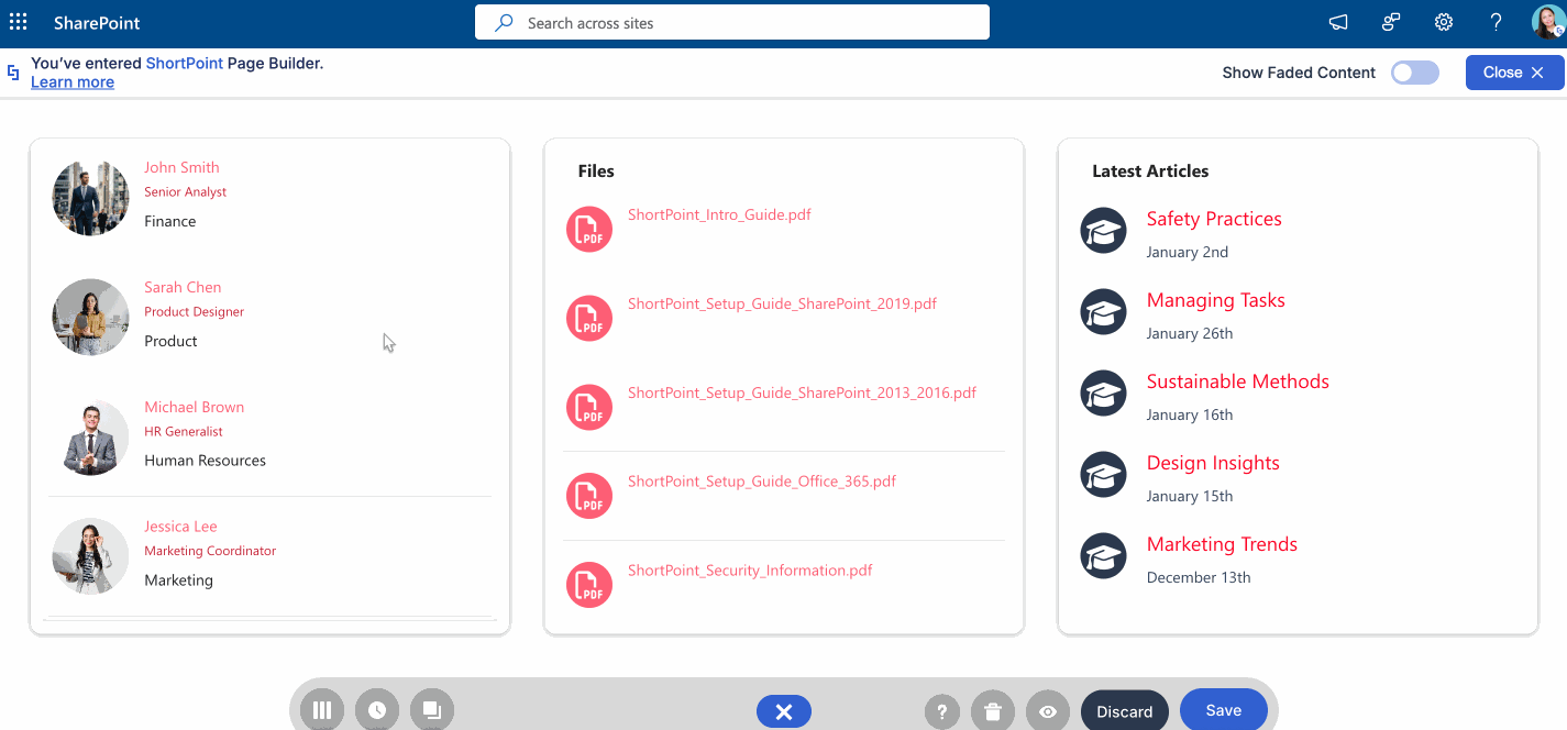 opening the Toolbar tab