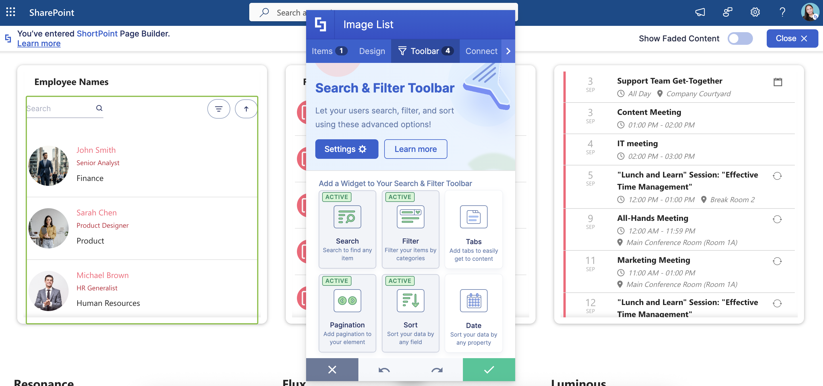 multiple active widgets