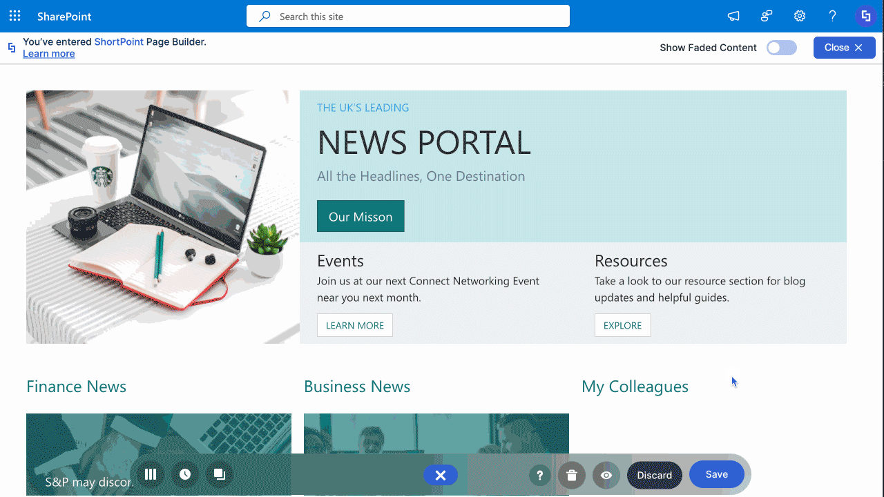 adding a simple list design element to the page
