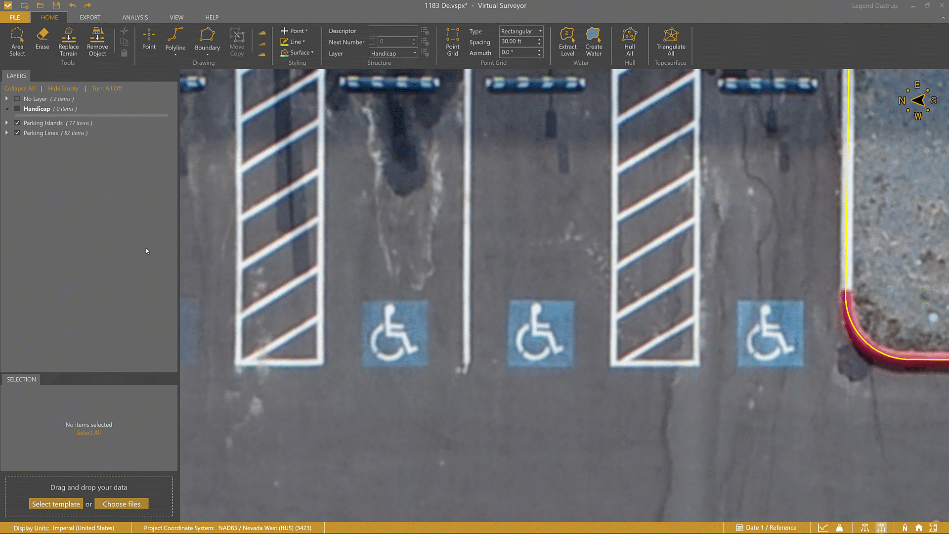 Draw handicap or ADA symbols using the full combination of drawing tools and Move/Copy.