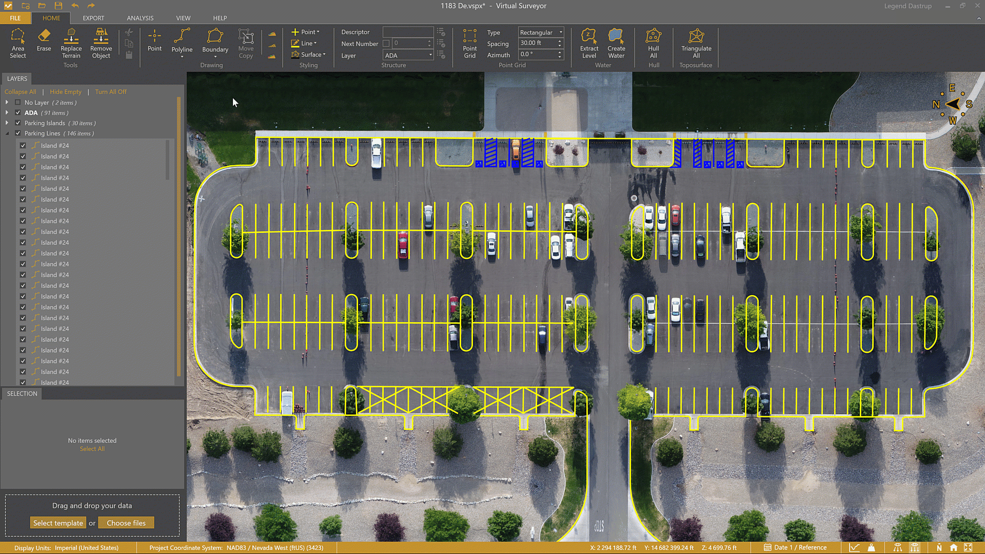 Organize your drawn geometries in the Layers panel.