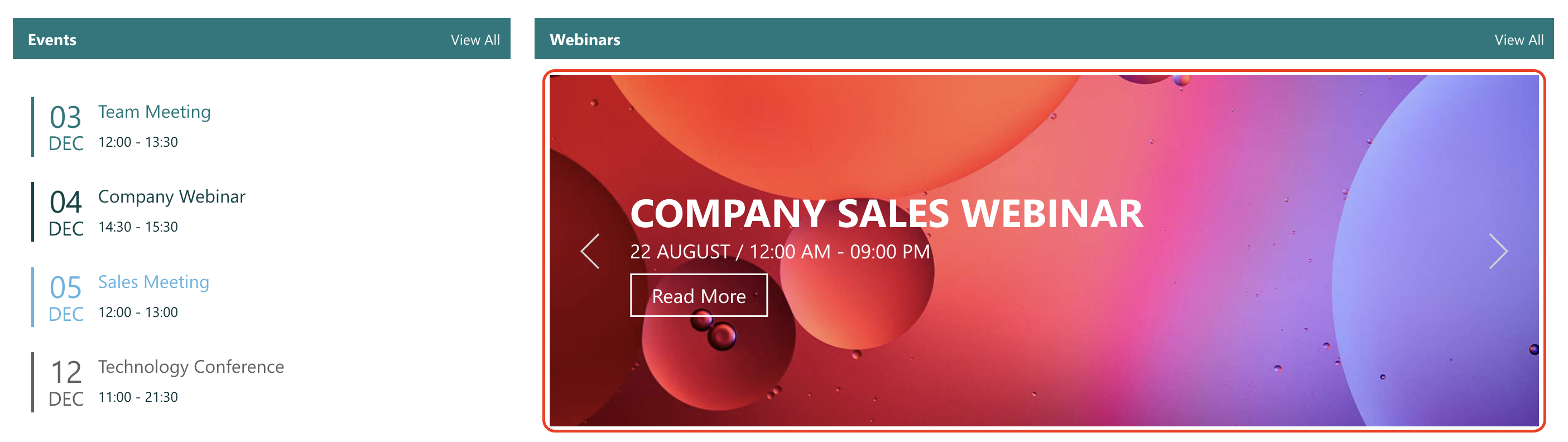 Sample page with Slideshow