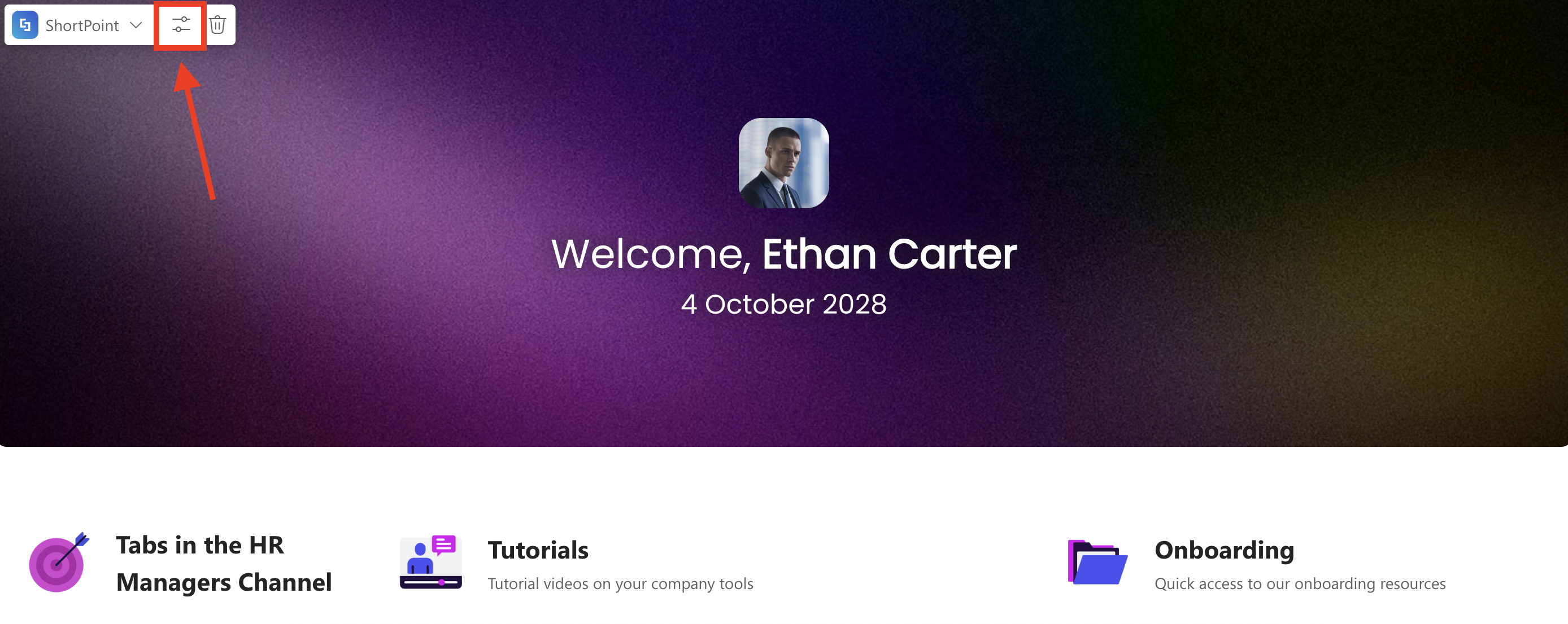 Edit properties icon