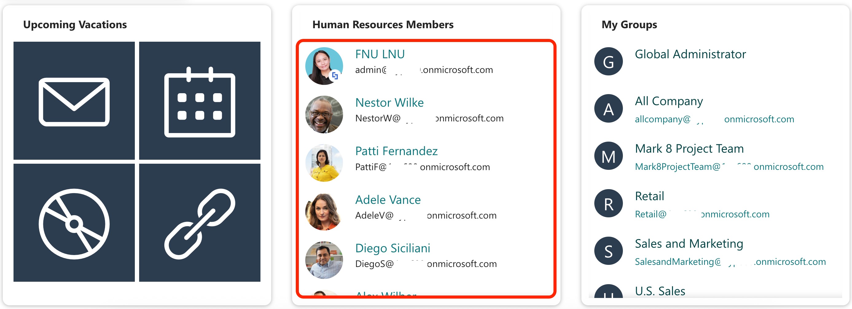 list with all group members