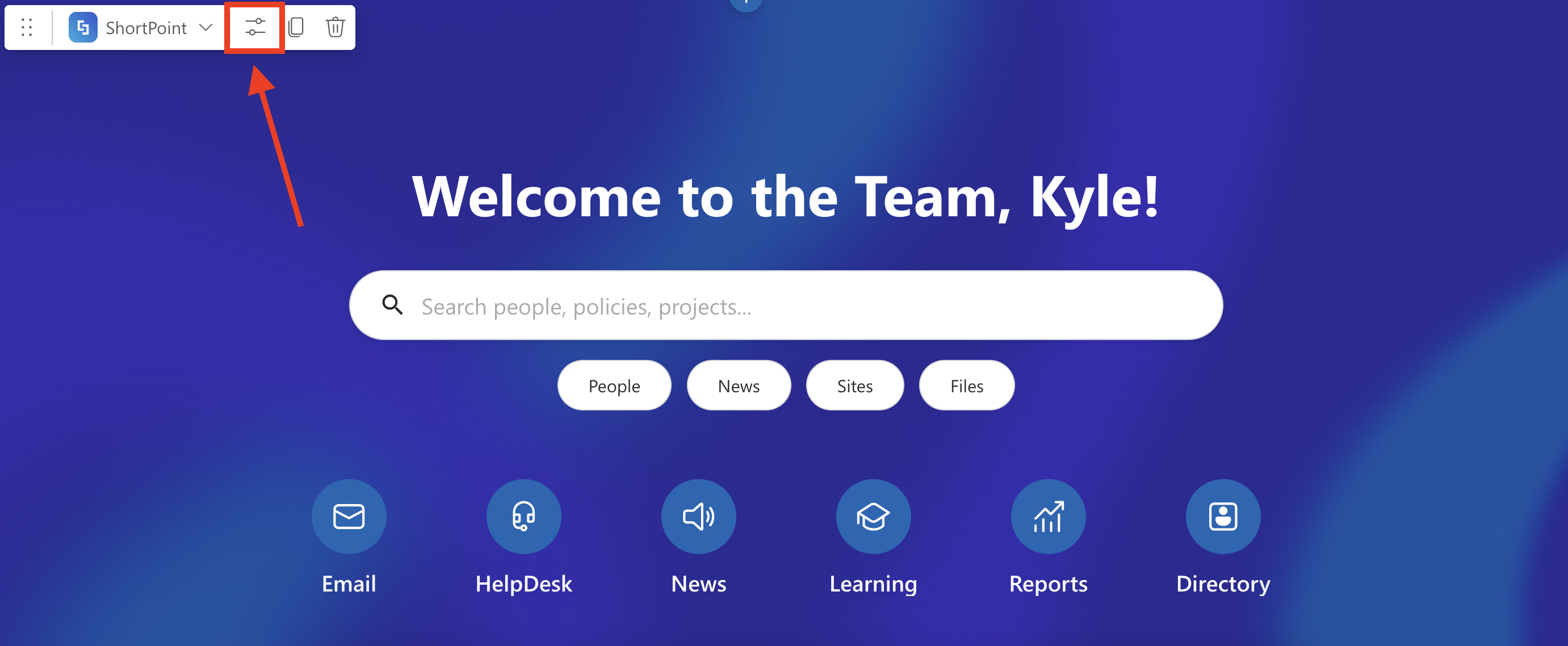 Edit properties icon