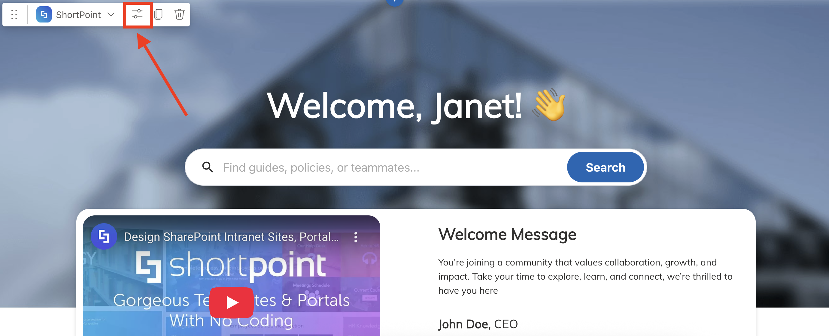 Edit properties icon