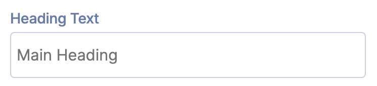 Heading Text