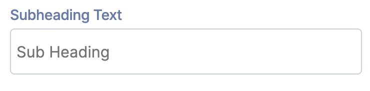 Subheading Text