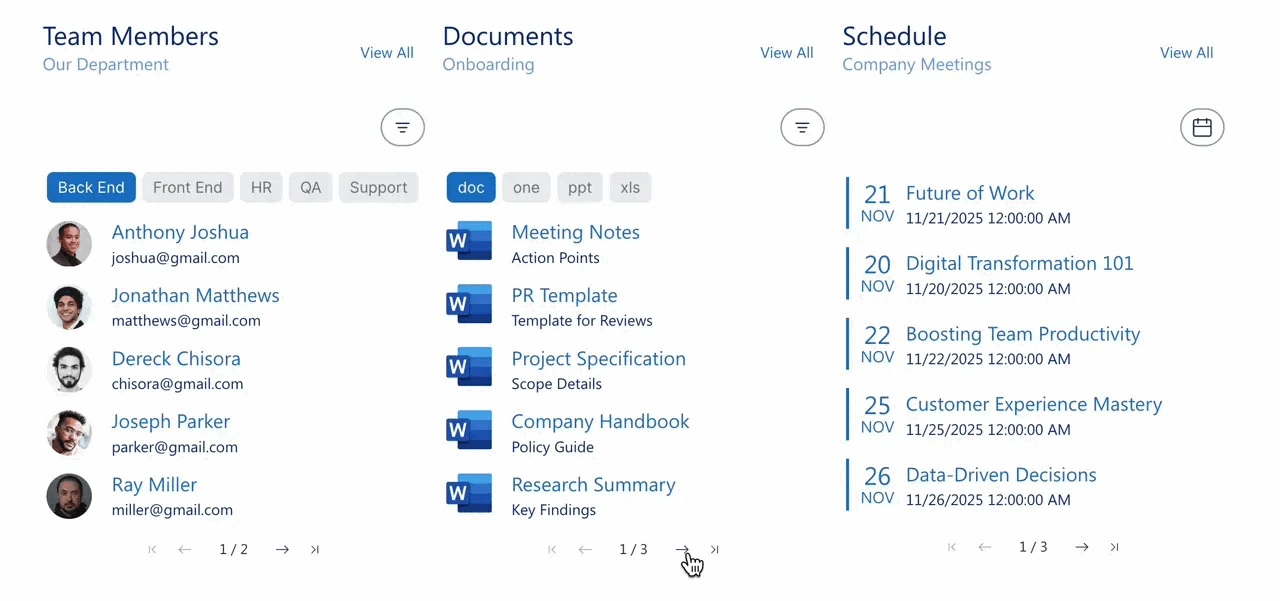 Search and Filter Pagination Example