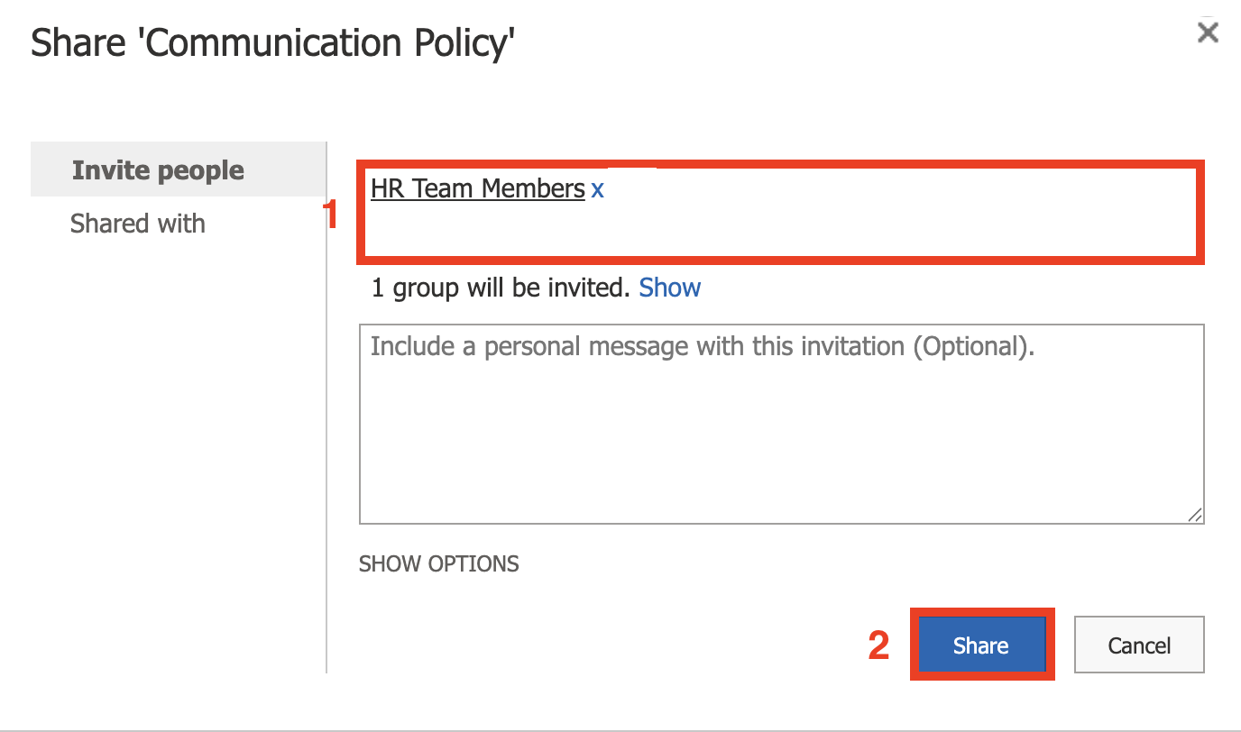 look for group and share