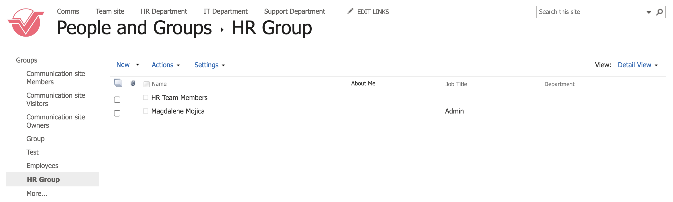 group has been added to a SharePoint group
