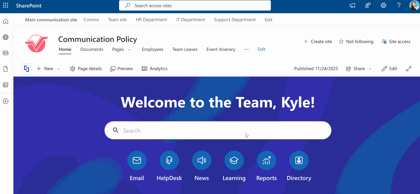 sample whole SharePoint tenant