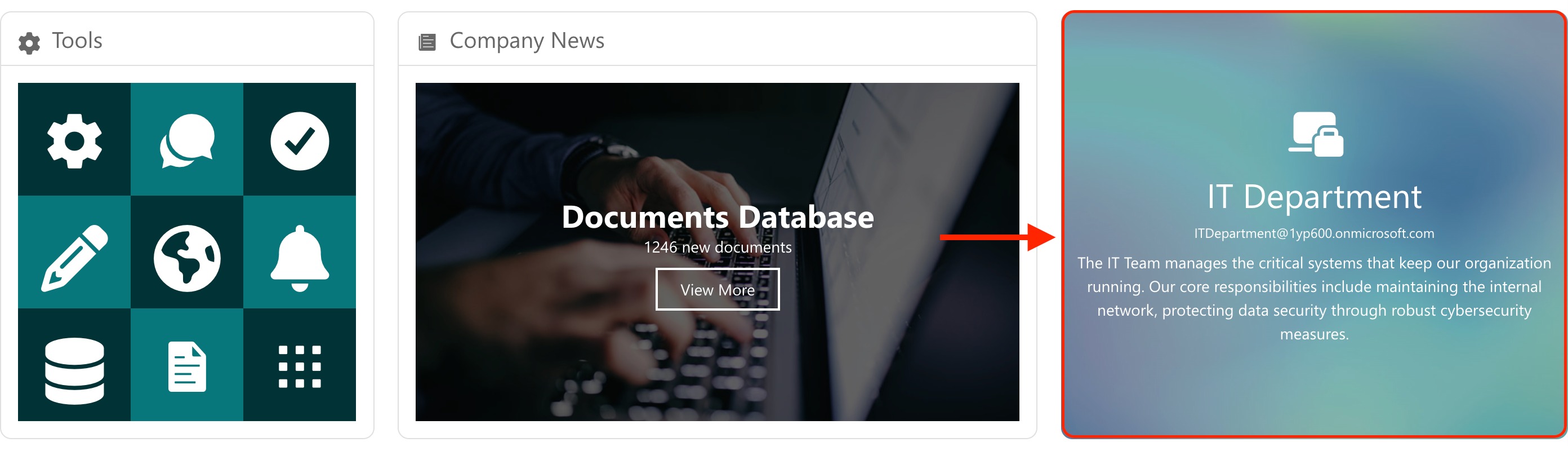 sample connected design element