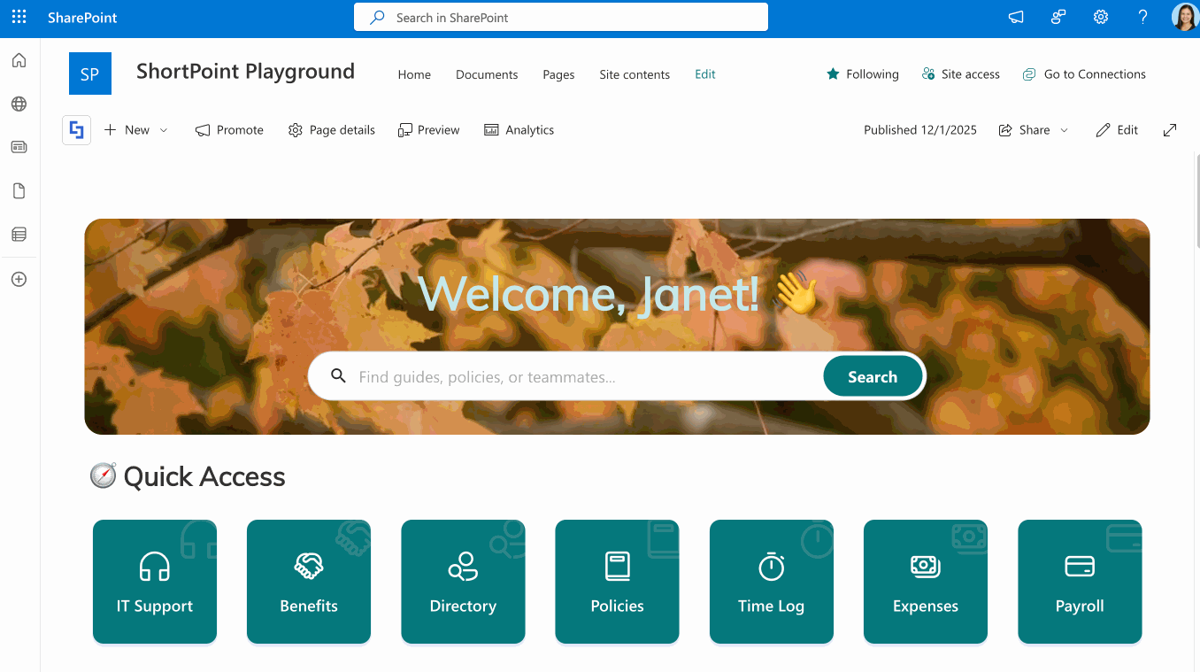 ShortPoint Gallery video sample