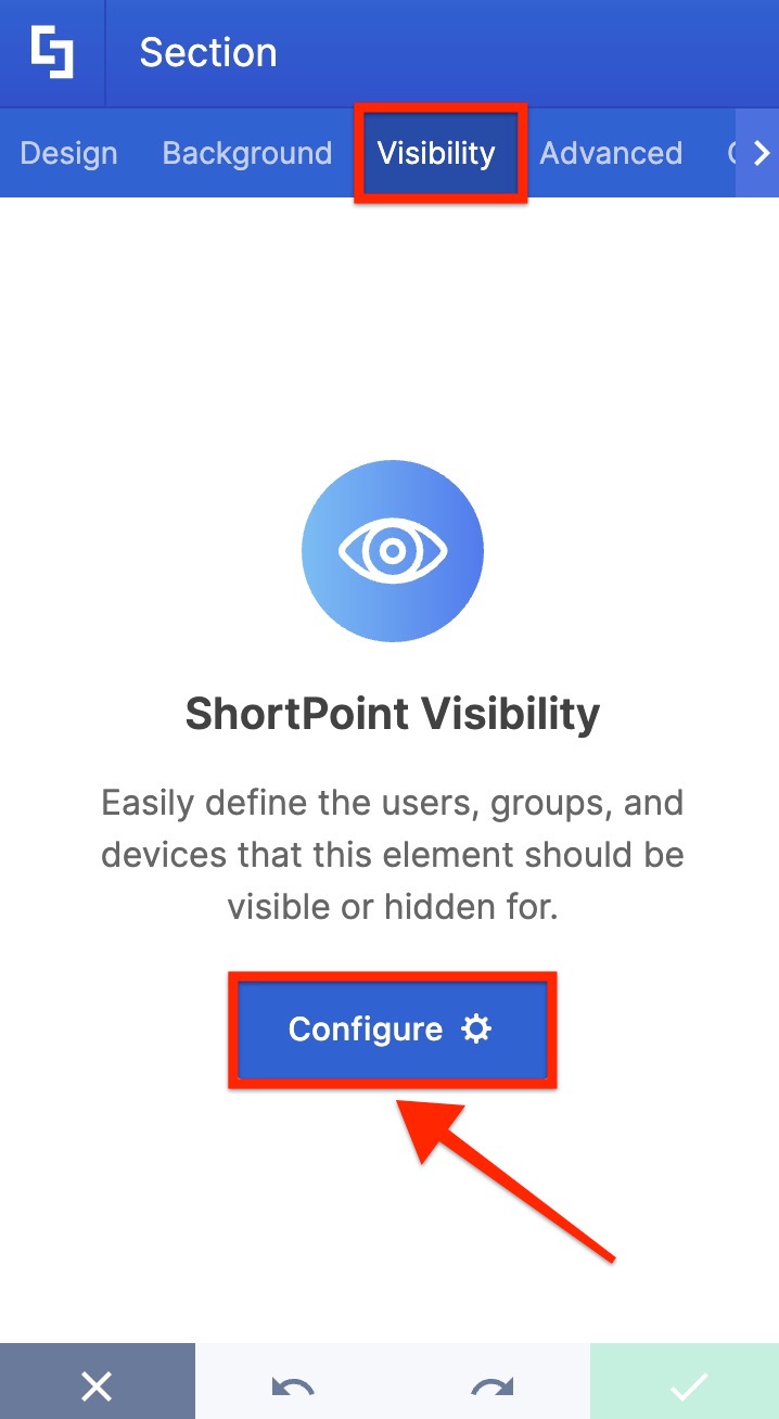 no active visibility rules set