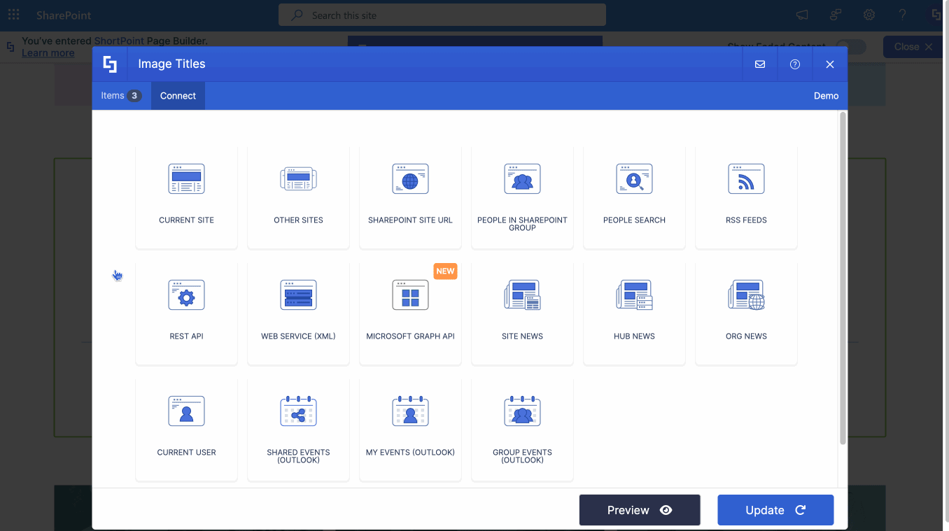 connecting to a SharePoint library with a thumbnail column