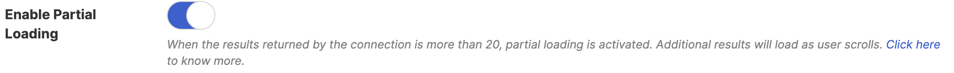 Enable Partial Loading