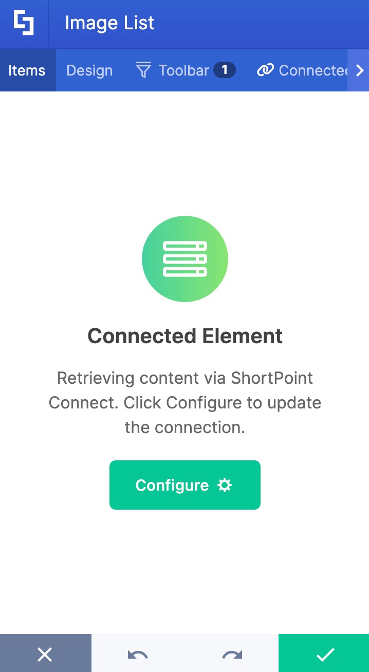 Connected design element