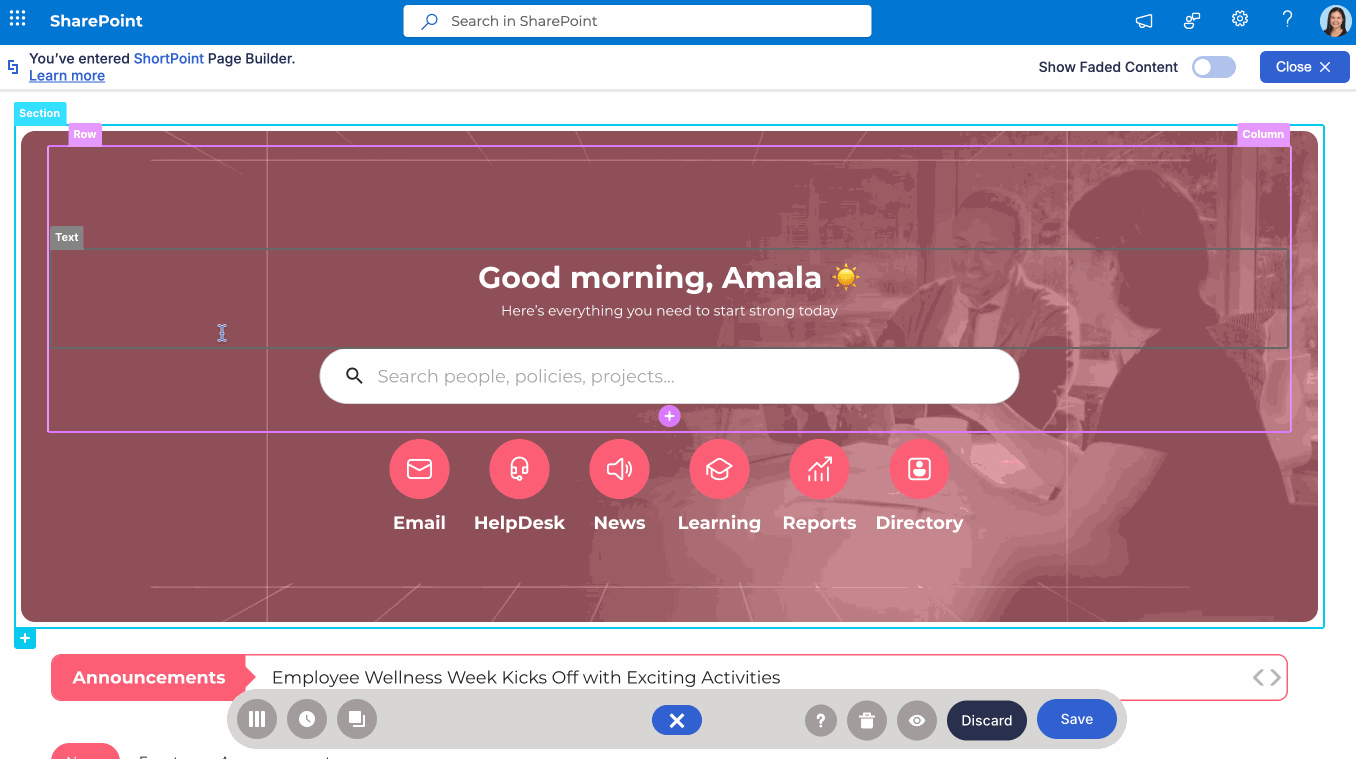 text editing experience