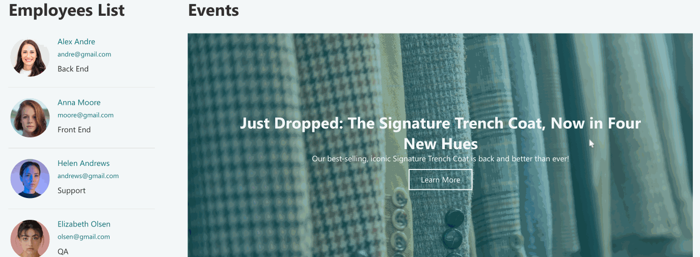 sample site news connection