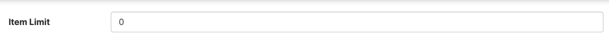 Item Limit