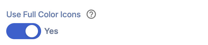 Use Full Color icons