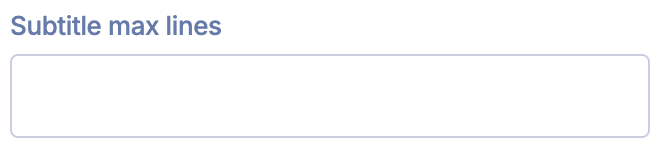 Subtitle max lines