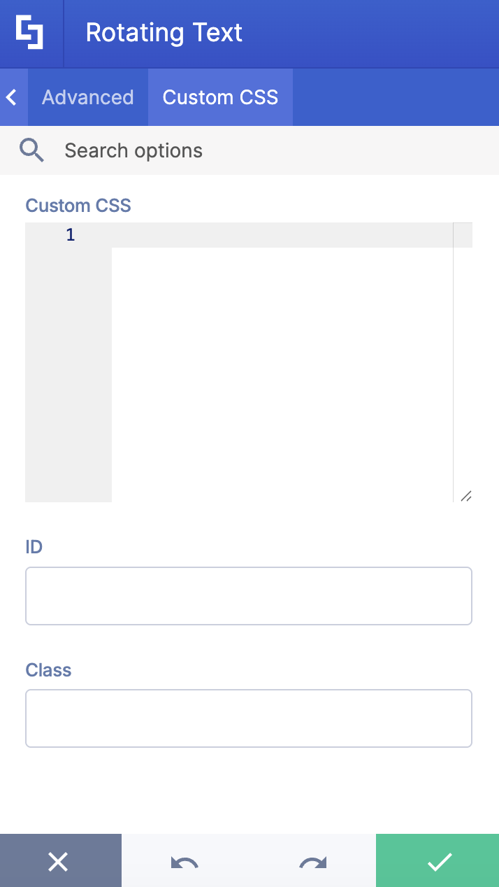 Custom CSS tab