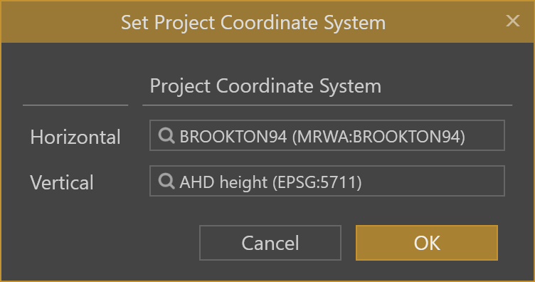 MRWA authority coordinate system