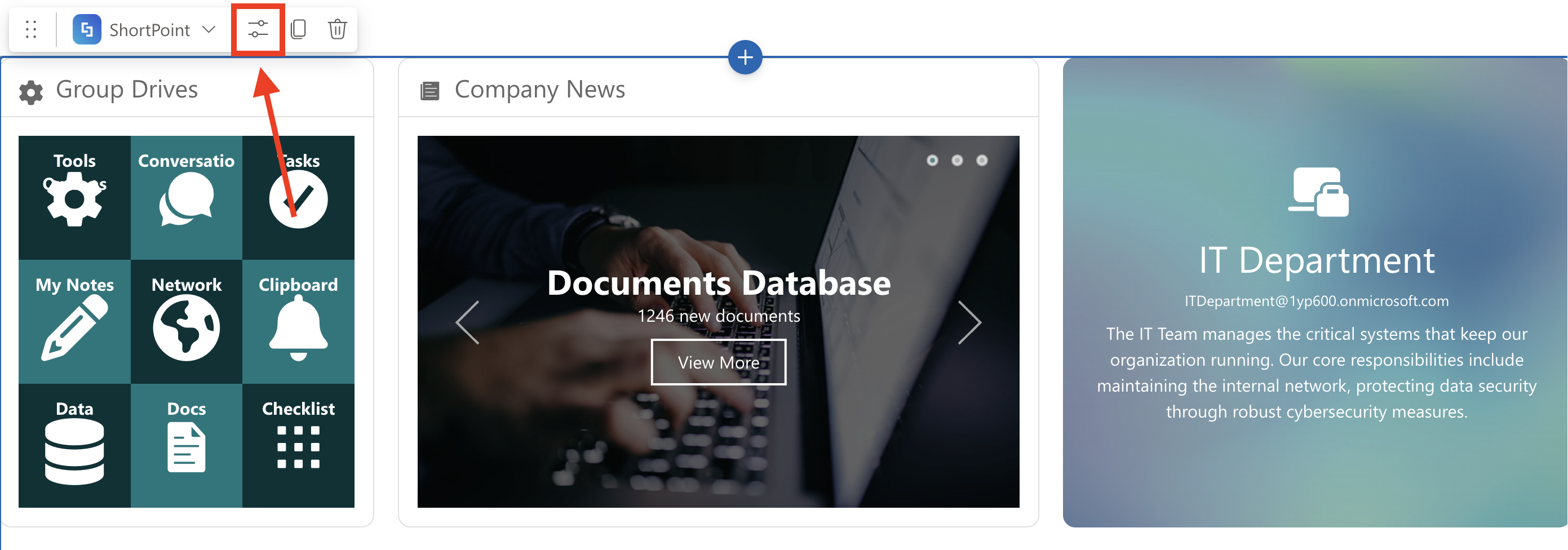 Edit properties icon